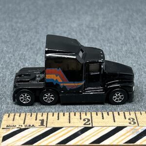 Vintage Hot Wheels 76 BIG RIG Semi Truck 1988 Malaysia Black Diecast Toy